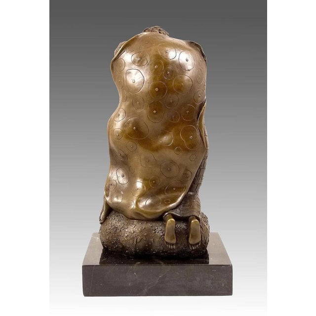 Brown The Kiss Bronze Sculpture in the style of Gustav Klimt For Sale - Image 8 of 9
