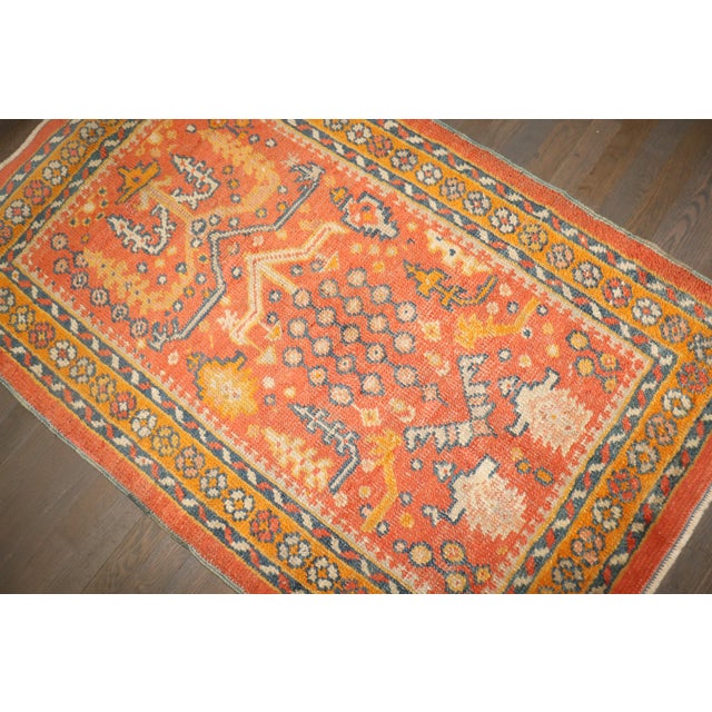 Early 20th Century Stuning Antique Turkish Oushak Rug, 3'2'' X 5'1'' For Sale - Image 5 of 6
