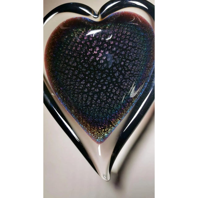 Vintage Fm Konstglas Ronneby Sweden Ashtray "Vetro Sommerso" For Sale - Image 6 of 13