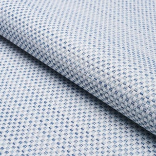 SAMPLE - Schumacher Pacifica Indoor/Outdoor Fabric In Blue For Sale