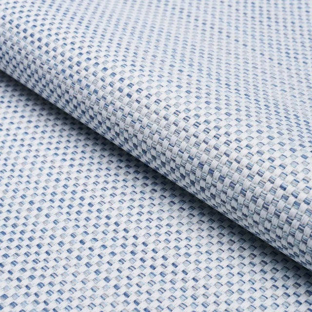 SAMPLE - Schumacher Pacifica Indoor/Outdoor Fabric In Blue For Sale