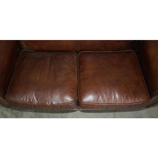 Brown Vintage Earle Chesterfield Sofa in Brown Leather from Halo For Sale - Image 8 of 17