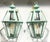 American Exquisite Pair of Vintage Solid Brass Hexagonal Hanging Lanterns - 24” X 16” For Sale - Image 3 of 16