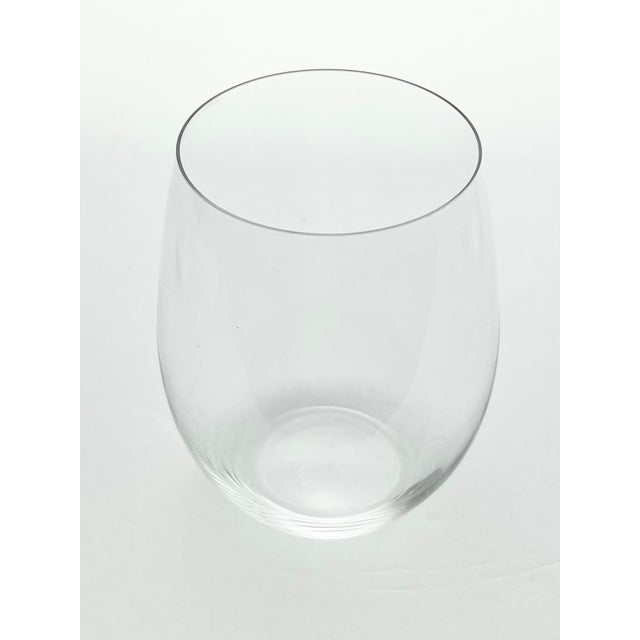 2010s Luigi Bormioli “Crescendo” Set of 6 Stemless Wine Glasses For Sale - Image 5 of 6