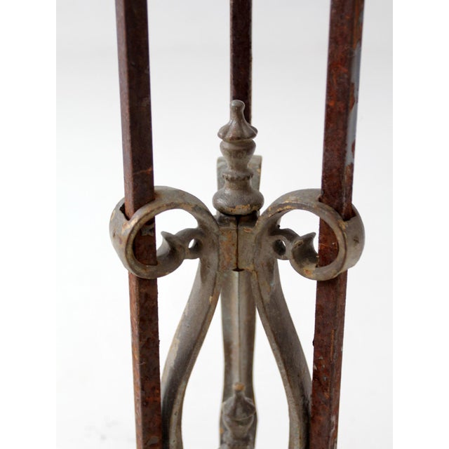 Antique Gothic Revival Iron Plant Stand For Sale - Image 11 of 13