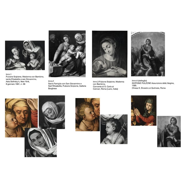 Scipione Pulzone, Madonna and Child, 1590, Oil on Canvas For Sale - Image 15 of 16