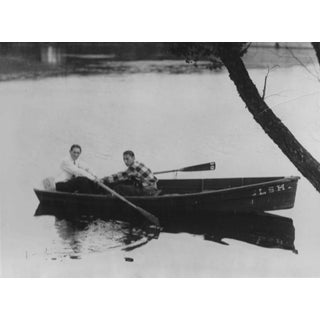1926 Men in Rowboat Black and White Photograph For Sale