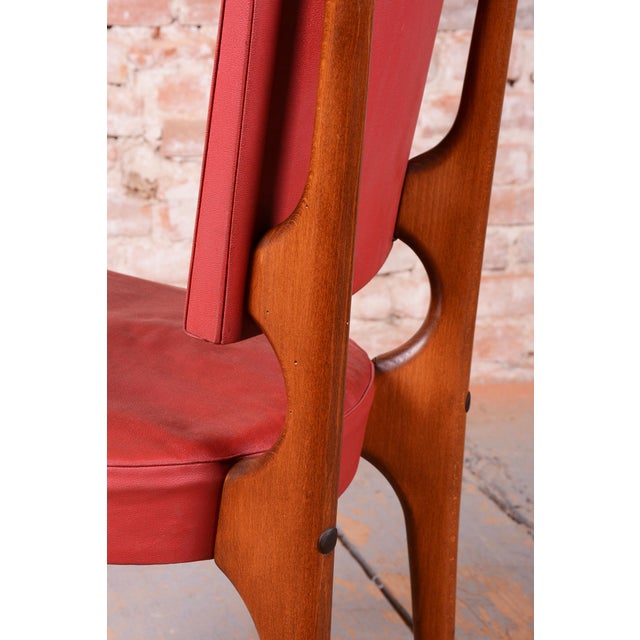 Vintage French Art Deco Chairs by Jules Leleu for Stella, 1940s, Set of 6 For Sale - Image 11 of 15