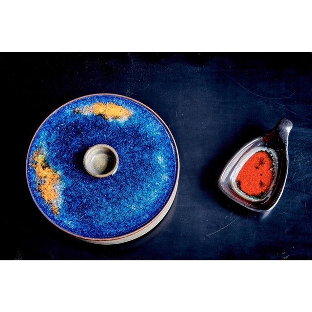 Vases with Melted Glass Tops from Majolika-Karlsruhe, 1960s, Set of 2 For Sale - Image 9 of 14