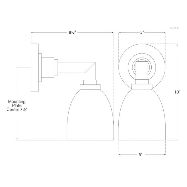 Visual Comfort Chapman & Myers for Visual Comfort Signature Wilton Single Bath Light in Chrome with White Glass For Sale - Image 4 of 4