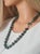Metal Natural Seraphinite & Freshwater Pearl Necklace, Sterling Silver Seraphinite Clasp, Statement Gemstone Necklace For Sale - Image 7 of 7
