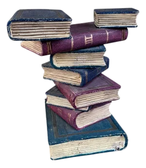 Vintage Regency Style Faux Stacked Book Side Table