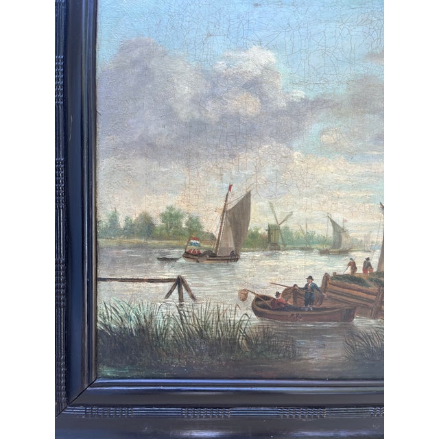 Textile 17th Century Dutch Old Master Painting, Monogrammed Sr For Sale - Image 7 of 11