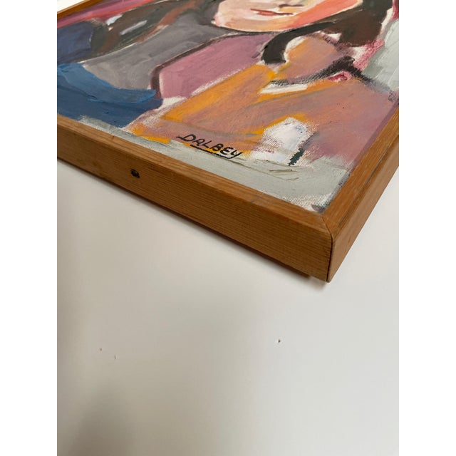 1990 Impressionist Style Portrait - Oil on Canvas by Hannah Dalbey #1 - For Sale In Monterey, CA - Image 6 of 7