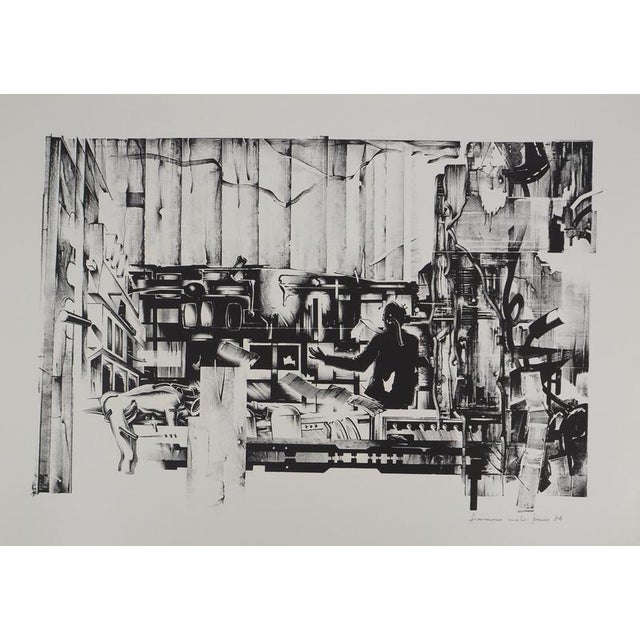 Francisco Melo, Dystopie scientifique, Lithograph For Sale - Image 8 of 8