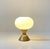 Scandinavian Modern Table Lamp in Brass and White Glass, 1970s For Sale - Image 6 of 9