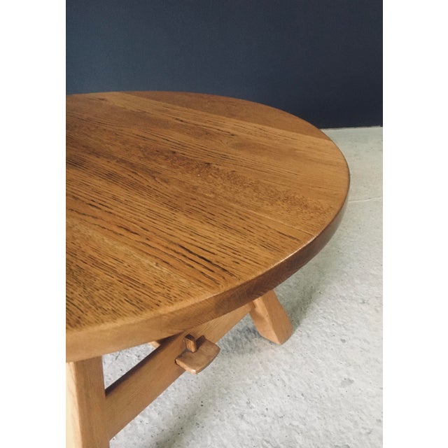 Rustic Light Oak Coffee Table, Belgium, 1960s For Sale - Image 12 of 17
