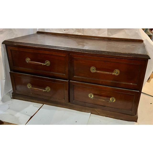A fabulous vintage 19th Century English large mahogany drapery shop drawers by S. Waskings & Bro Shopfitters in Olds...