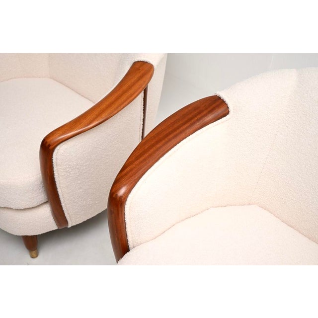 Brown Vintage Swedish Mahogany Chairs, 1950, Set of 2 For Sale - Image 8 of 10
