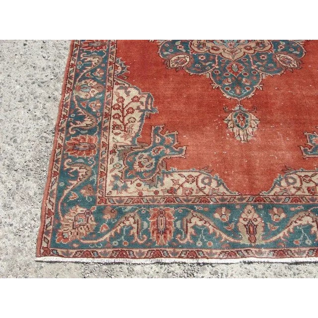 Turkish Hand Wowen Wool Turkish Rug, Rug,Vintage Rug,Beatifull Color Combination Turkish Retro Rug, Home Decor 5'3" X 7'8" , Ft For Sale - Image 3 of 11