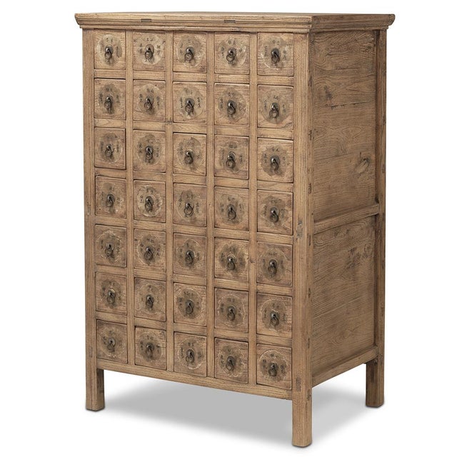 Light Yellow Antique Chinese Apothecary Chest For Sale - Image 8 of 8