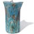 Vintage Murano Fratelli Toso Blue Copper Aventurine Flecks Swirling Clouds Italian Art Glass Flower Vase For Sale In Orlando - Image 6 of 9