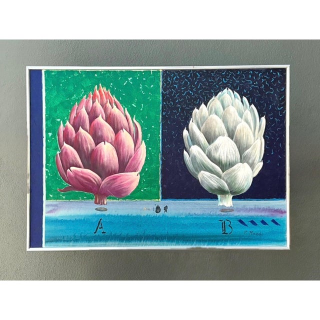 Peter Read Framed Artichoke Painting For Sale In West Palm - Image 6 of 17