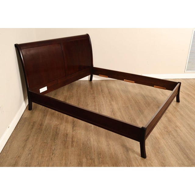 High Quality American Made King Size Sleigh Bed By Stickley Furniture. Constructed Of Solid Cherry Wood With A Gently...