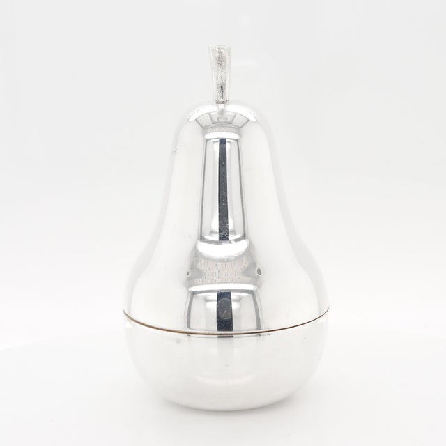 Vintage Tiffany & Co. Sterling Silver Figural Pear Box With a Gilt Interior For Sale In Philadelphia - Image 6 of 10