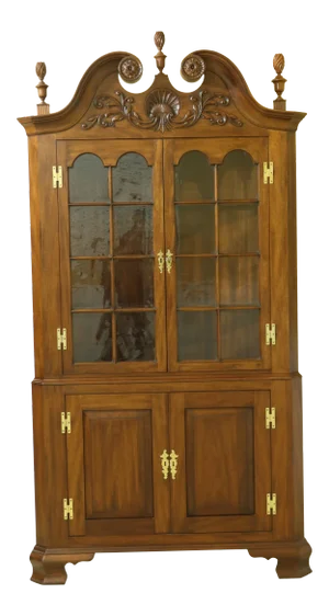 Henkel Harris Chippendale Mahogany Corner China Cabinet