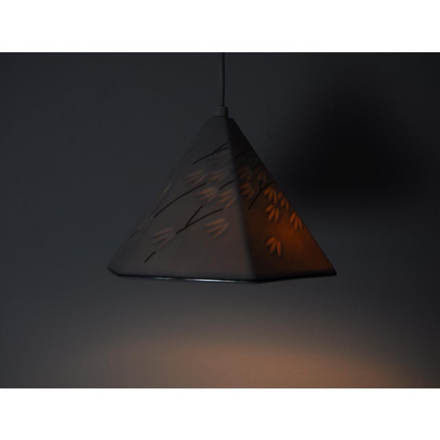 Silver Luciana White China Porcelain Pendant Lamp from Royal Copenhagen, 1960s For Sale - Image 8 of 10