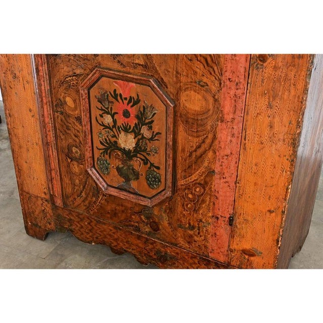 Italian 18th Century Painted Wardrobe For Sale - Image 13 of 15