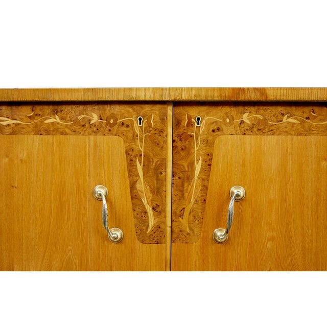 Mid-Century Swedish Inlaid Elm Sideboard, 1940s For Sale - Image 6 of 12