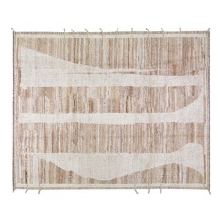 Moroccan Hand Knotted Wool Rug, 9'x12' For Sale