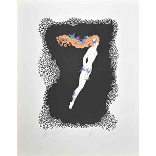 Erté, Le 7 Lithograph, 1960s, Lithograph For Sale