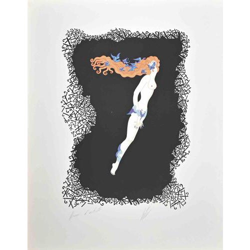 Erté, Le 7 Lithograph, 1960s, Lithograph For Sale
