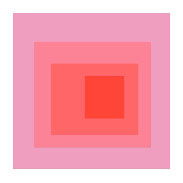 Pink Color Study Set of 10 in Bright Colors - 24" X 24" Ea For Sale - Image 8 of 9