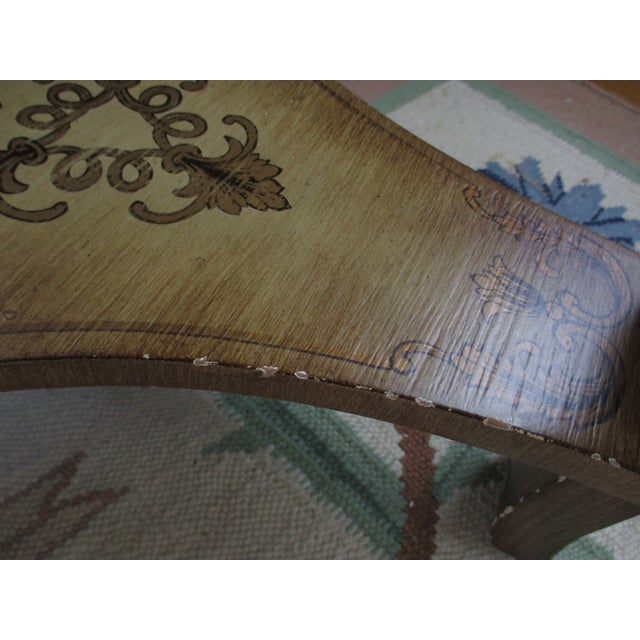 1980s Vintage Bombay Company French Design Accent Table Painted W/ Drawer For Sale - Image 11 of 12