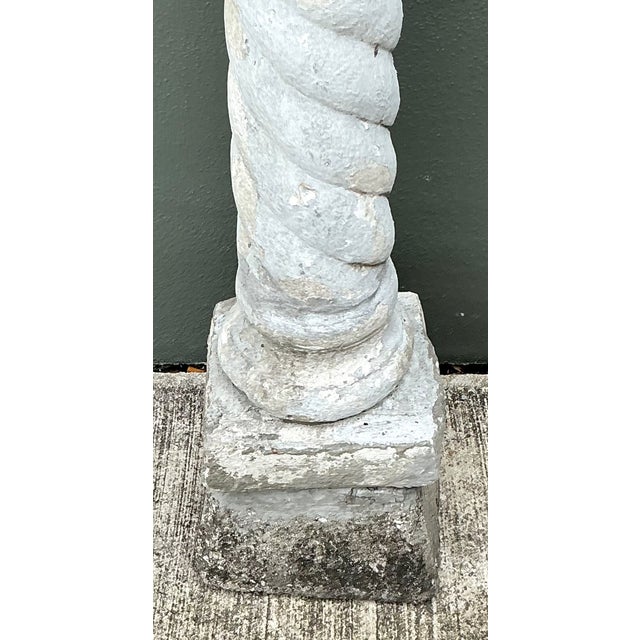 Stone Vintage Stone Horse Sculpture on Column For Sale - Image 7 of 12