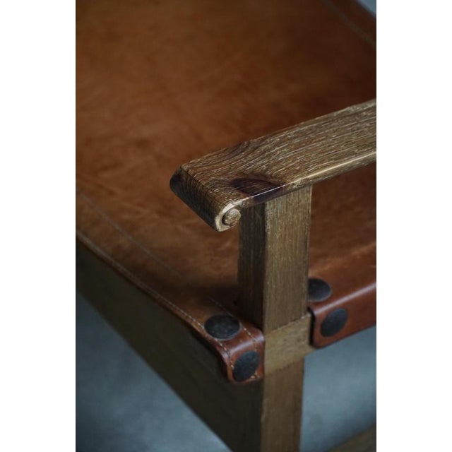 Mid 20th Century Spanish Brutalist Armchairs in Wood & Leather, 1960s, Set of 2 For Sale - Image 11 of 18