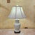 Vintage Ivory Speckled Ceramic Ginger Jar Style Table Lamp With Cream Shade & Wood Base For Sale - Image 11 of 18