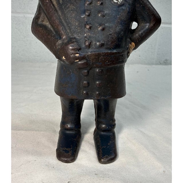 Antique 1900 Cast Iron Still Coin Bank Mulligan the Policeman Cop Bennet & Fish For Sale - Image 4 of 11