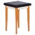 Mid-Century Black Beech Stool, 1950s For Sale
