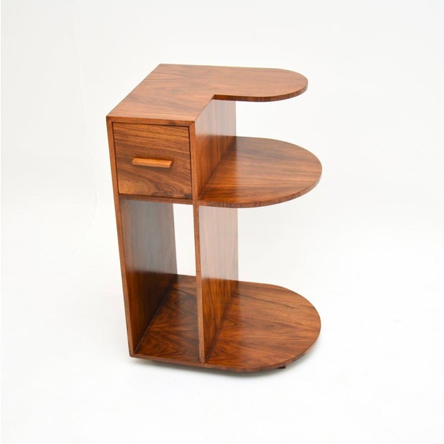 Art Deco Figured Walnut Side Table, 1930s For Sale - Image 13 of 13
