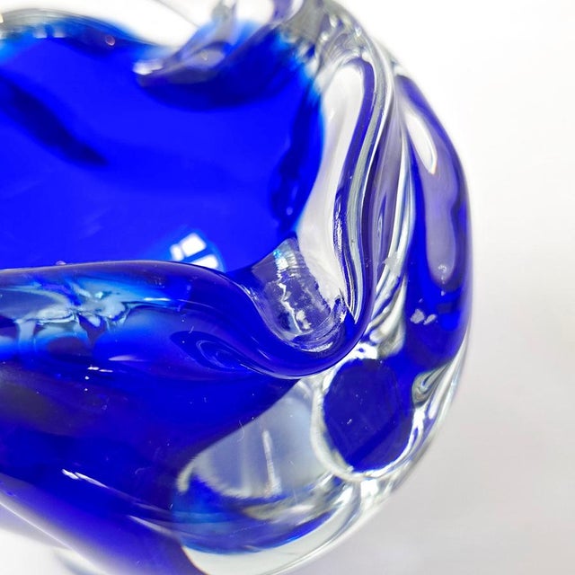 Vintage Blue Murano Glass Ashtray, 1960s For Sale - Image 6 of 12