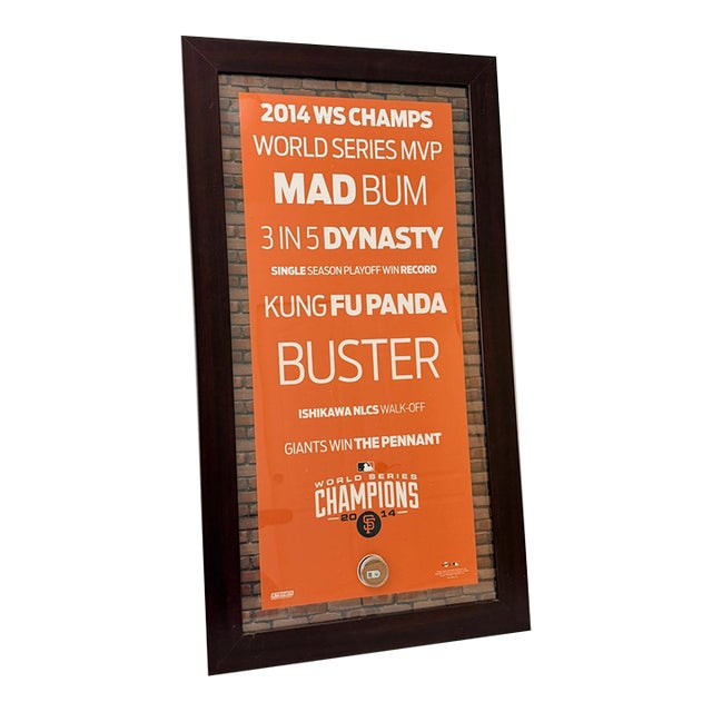 San Francisco Giants 2014 World Series Framed Display With Game-Used Dirt For Sale