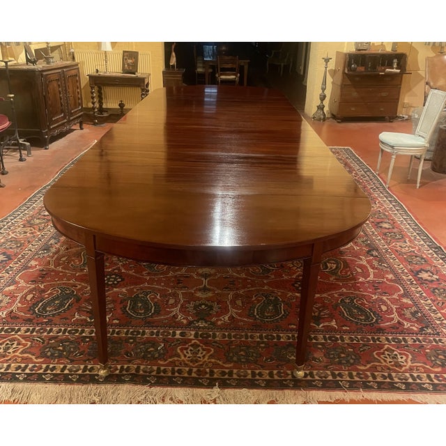 Directoire Louis XVI Style Extendable Mahogany Dining Table For Sale - Image 5 of 14