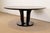 Contemporary Barbara Barry for Baker Furniture Modern Art Deco Mahogany Pedestal Dining Table, Newly Refinished For Sale - Image 3 of 9
