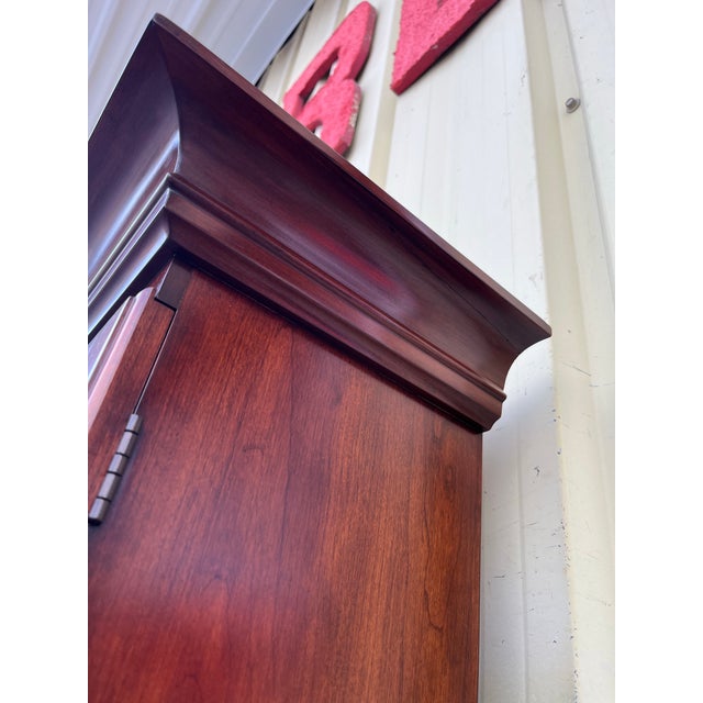 Late 20th Century Henkel Harris Cherry Hancock Secretary Bookcase For Sale - Image 11 of 11