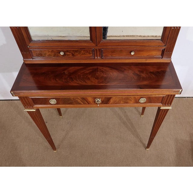 Small Mid-19th Century Louis XVI style Mahogany Bonheur-du-Jour Desk For Sale - Image 11 of 18